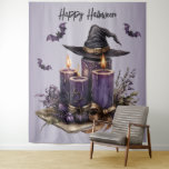 Halloween Party Purple Candles Bats Spooky Scary Tapestry<br><div class="desc">Halloween Party Purple Candles Bats Spooky Scary Tapestry. Unique,  beautiful,  stylish design. Easy to be personalized. Font style,  size and colors can be changed. Matching items are available.</div>