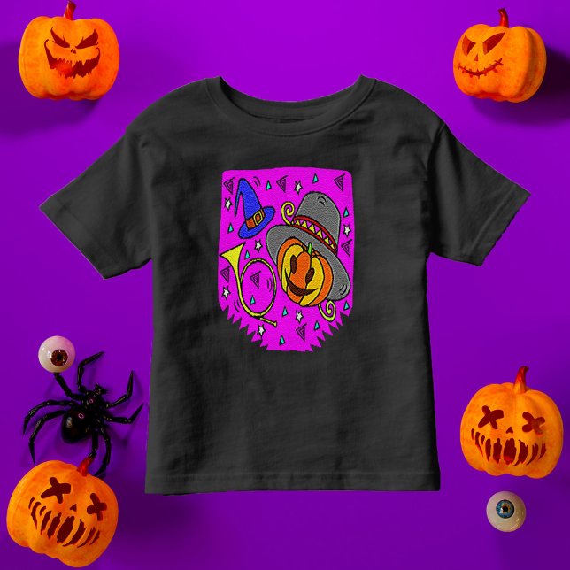 Halloween Party Purple Jack O'Lantern Bugle Toddler T-shirt (Halloween Party Purple Jack O'Lantern Bugle Toddler T-shirt)
