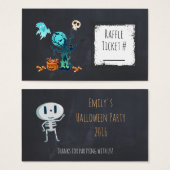 Halloween Party Raffle Ticket Spooky Illustration (Front & Back)