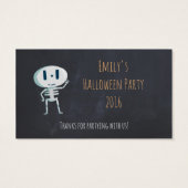 Halloween Party Raffle Ticket Spooky Illustration (Back)