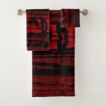 Halloween Party Red Black Gothic Evil Horror Scary Bath Towel Set