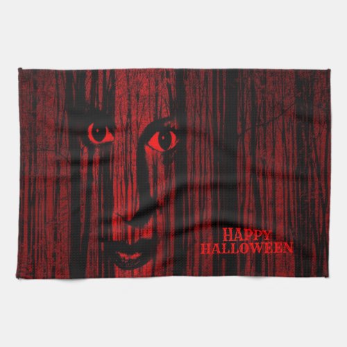 Halloween Party Red Black Gothic Evil Horror Scary Kitchen Towel