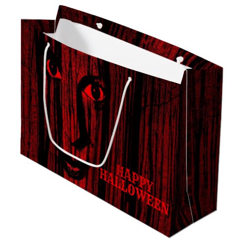 Halloween Party Red Black Gothic Evil Horror Scary Large Gift Bag