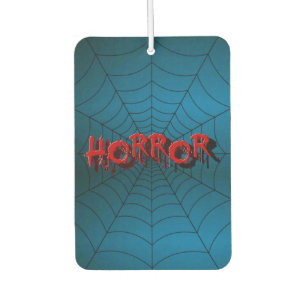 Halloween Party Red Horror Spider Web Blue Scary Air Freshener