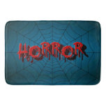 Halloween Party Red Horror Spider Web Blue Scary Bath Mat