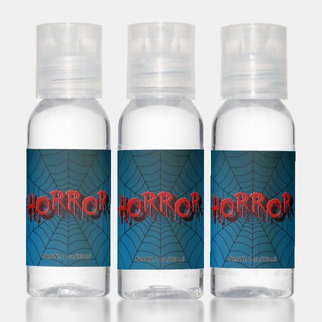 Halloween Party Red Horror Spider Web Blue Scary Hand Sanitizer (Set)