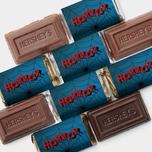 Halloween Party Red Horror Spider Web Blue Scary Hershey&#39;s Miniatures