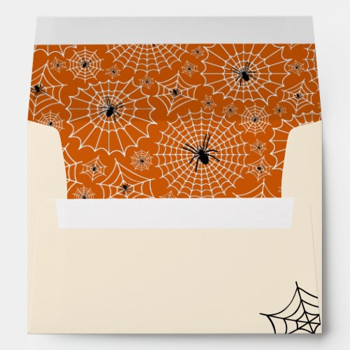 Halloween Party Retro Fall Spiders Pumpkin Ghost Envelope
