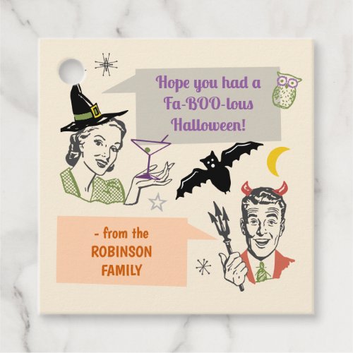 Halloween Party Retro Humor Faboolous Personalized Favor Tags