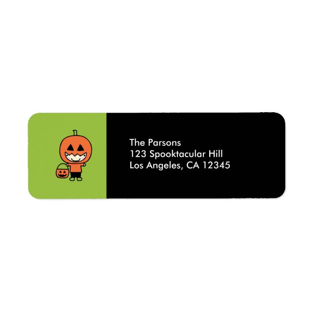 Halloween Party Return Address Label (Front)