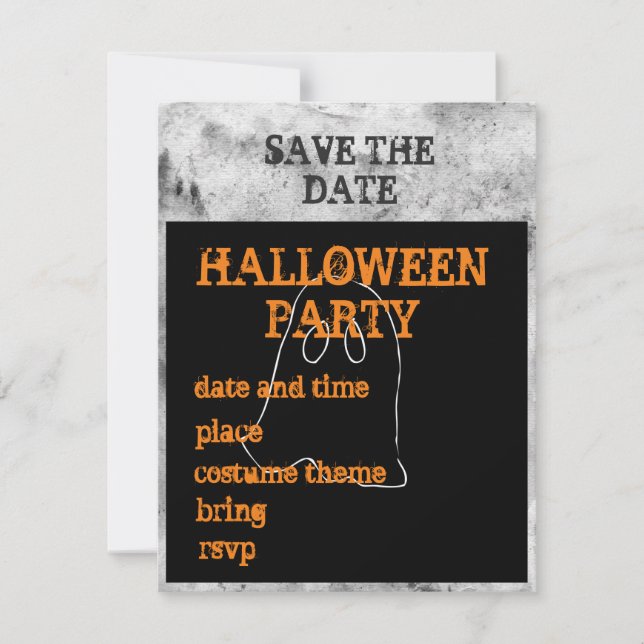 Halloween Party Save the Date Announcement  (Front)