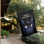 Halloween Party Scary Black Cat Horror Dark Nigh House Flag<br><div class="desc">Halloween Party Scary Black Cat Horror Dark Nigh House Flag. Unique,  beautiful,  stylish design. Easy to be personalized. Font style,  size and colors can be changed. Matching items are available.</div>
