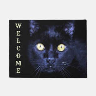 Halloween Party Scary Black Cat Horror Night Doormat