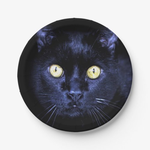 Halloween Party Scary Black Cat Horror Night Paper Plates