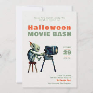 Halloween Party Scary Movie Night Imp Gremlin Fun Invitation