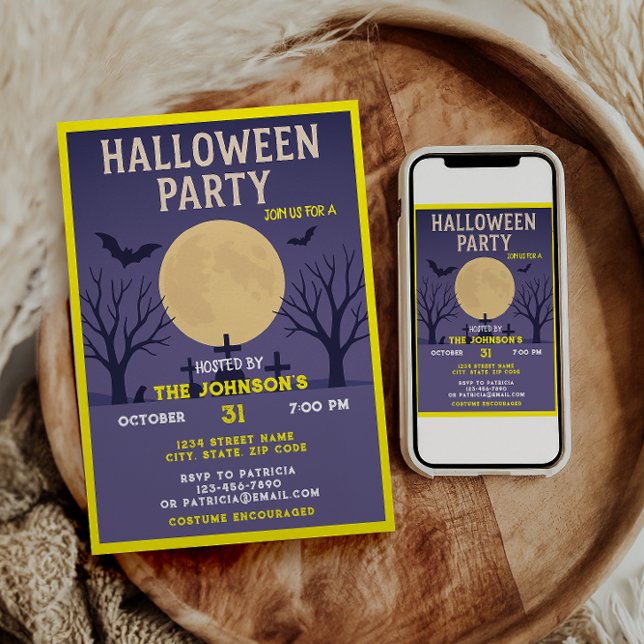 Halloween Party Scary Pumpkin Costume Kids Adults  Invitation (Creator Uploaded)