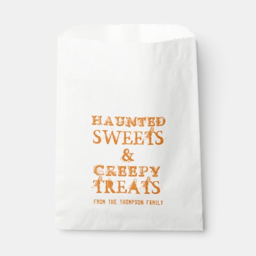 Halloween Party School Cute Creepy Orange Treat Favor Bag