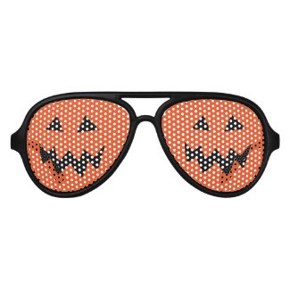 Halloween party shades with pumpkin head carving