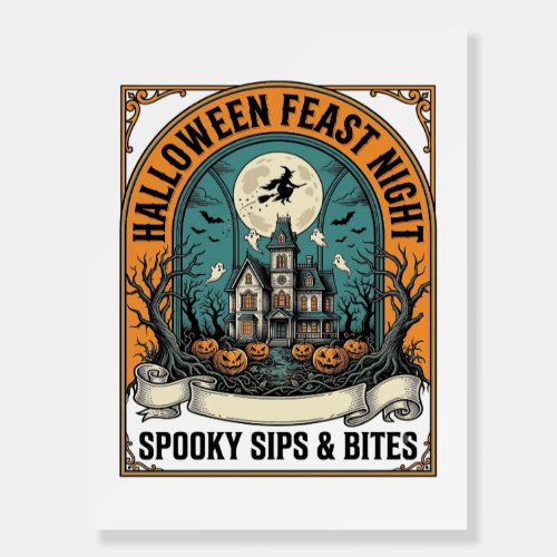 Halloween Party Shirt Spooky Feast Haunted House_1 Foam Board