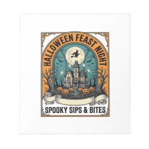 Halloween Party Shirt Spooky Feast Haunted House_1 Notepad