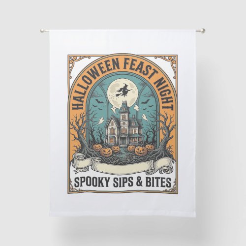 Halloween Party Shirt Spooky Feast Haunted House_1 Sheer Curtains