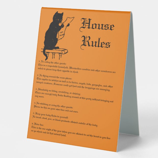 Halloween Party Sign (Front)