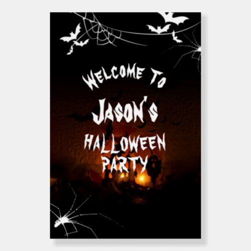 Halloween Party Sign Decor in Haunted house Custom