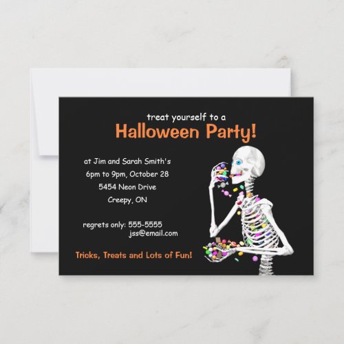 Halloween Party Skeleton Invitation