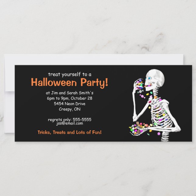 Halloween Party Skeleton Invitation (Front)