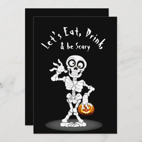 Halloween Party Skeleton Invitation