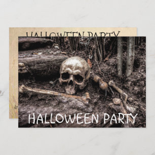 Halloween Party Skull Invitation Personalized