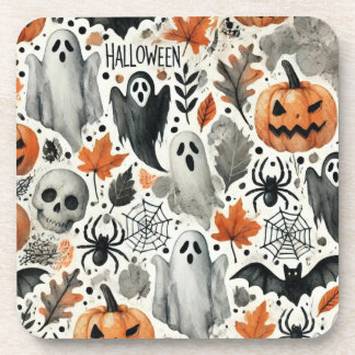 Halloween Party Special Cosy and Aesthetic Pillow Beverage Coaster