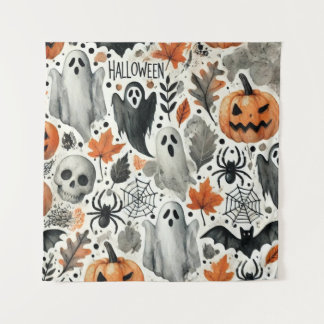 Halloween Party Special Cosy and Aesthetic Pillow Tapestry