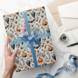 Halloween Party Special Cosy and Aesthetic Wrapping Paper