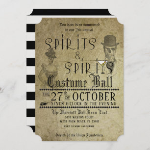 Halloween Party Spirits Costume Ball Invitation