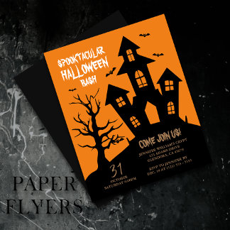 Halloween Party Spooktacular Haunted House Flyer