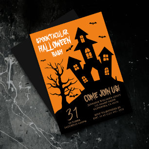 Halloween Party Spooktacular Haunted House Invitation