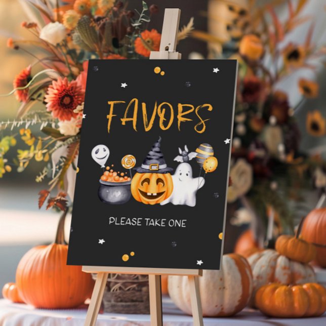 Halloween Party Spooky Birthday Favors Sign (Creator Uploaded)