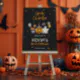 Halloween Party Spooky Birthday Welcome Sign | Zazzle