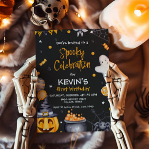 Halloween Party Spooky Celebration Birthday Invitation