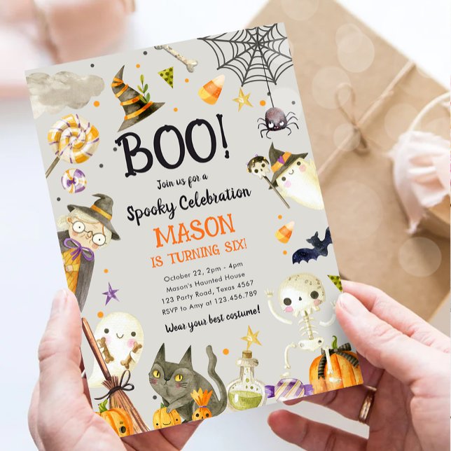 Halloween Party Spooky Celebration Boy Birthday Invitation (Creator Uploaded)