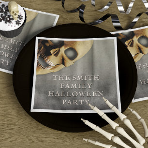 Halloween Party Spooky Skeleton Skull Personalized Napkins