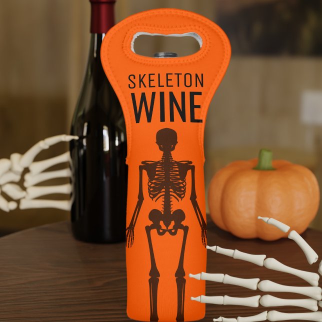 Halloween Party Spooky Skeleton Wine Bag (Creator Uploaded)