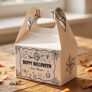 Halloween Party Spooky Spooktacular Groovy Retro Favor Boxes