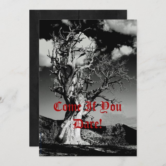 Halloween Party Spooky Tree Monster Bash Invitation (Front/Back)