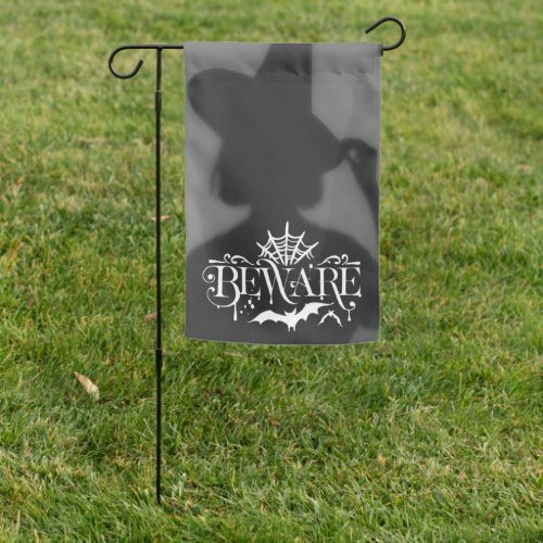 Halloween Party Spooky Witch Beware  Garden Flag