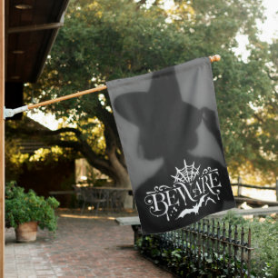 Halloween Party Spooky Witch Beware House Flag