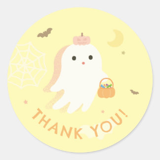 Halloween Party Thank You Classic Round Sticker