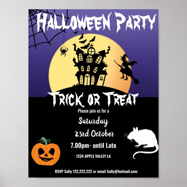 Halloween party  theme event poster (Front)