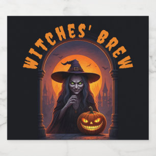 Halloween Party Theme — Witches' Brew Beer Bottle Label